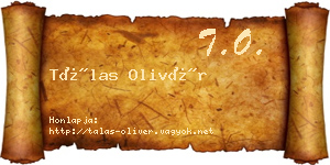 Tálas Olivér névjegykártya